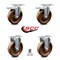 Service Caster 5 Inch High Temp Phenolic Swivel Top Plate Caster Lock Brakes 2 Rigid SCC, 2PK SCC-TTL20S514-PHRHT-2-R-2 - alternate 2